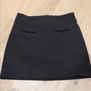 CeCe Black Skirt with Zipper Detail